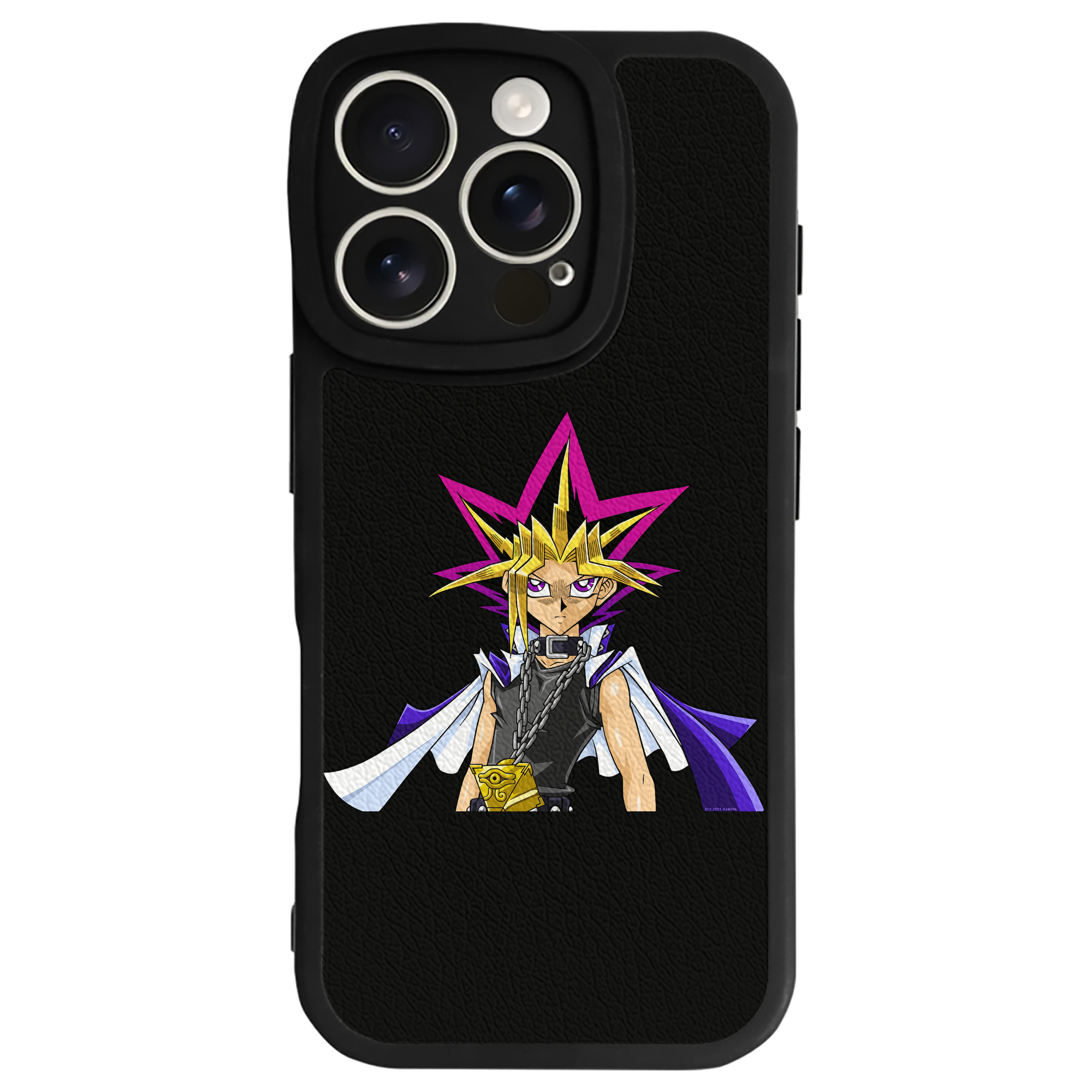 遊☆戯☆王 Yu-Gi-Oh! 【iPhone 16シリーズ対応】シリコンスマホケース（レザー調） 材質：シリコン